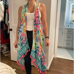 Lilly Pulitzer scarf than can be worn as bathing suit coverup or like in pic